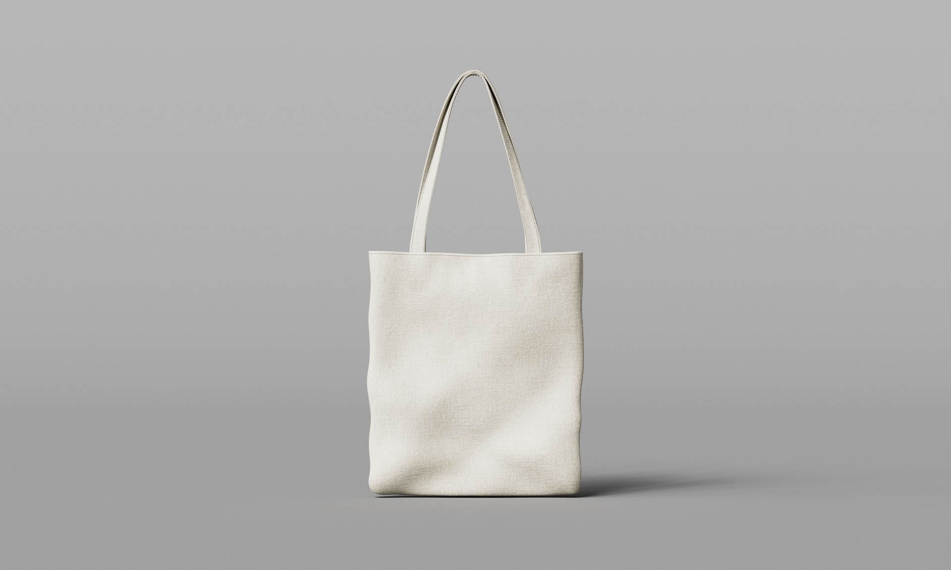 White Eco Tote Bag Mock up. 3D Rendering